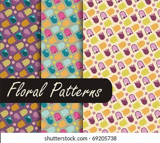  Abstract Floral Patterns With Tulips