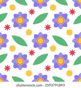 Abstract floral pattern.Seamless texture from Geometric elements.Vector.