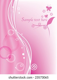 Abstract Floral Pink Background