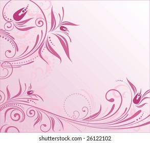 Abstract floral pink background