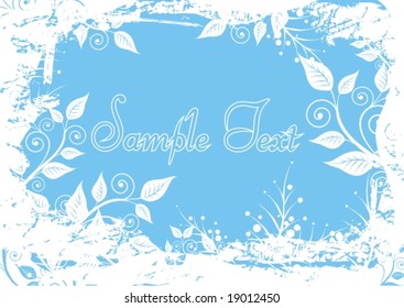 Abstract floral postcard or frame