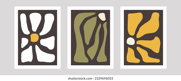 Abstract floral poster design for prints, covers, wallpapers, wall art.