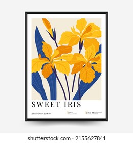 Modèle abstrait d'affiches florales. Le style moderne et branché de Matisse minimaliste.