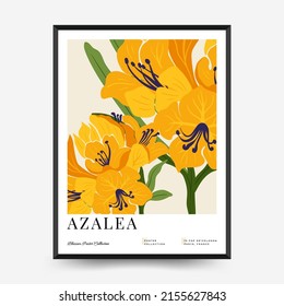 Abstract floral posters template. Modern trendy Matisse minimal style.