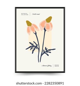 Abstract floral posters template. Modern trendy Matisse minimal style. Groovy. Hand drawn design for wallpaper, wall decor, print, postcard, cover, template, banner. 