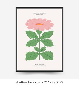 Abstract floral posters template. Modern trendy Matisse minimal style. Tropical jungle. Hand drawn design for wallpaper, wall decor, print, postcard, cover, template, banner. 