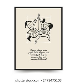 Abstract floral posters template. Modern trendy minimal style. Pink and blue colors. Hand drawn design for wallpaper, wall decor, print, postcard, cover, template, banner. 