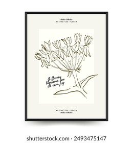 Abstract floral posters template. Modern trendy minimal style. Pink and blue colors. Hand drawn design for wallpaper, wall decor, print, postcard, cover, template, banner. 