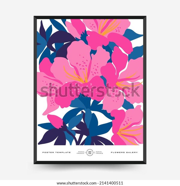 Abstract Floral Posters Template Modern Trendy Stock Vector (Royalty Free) 2141400511 Shutterstock