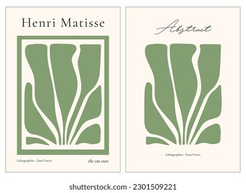 Abstract floral posters. Trendy hand drawn flowers infantile style. 