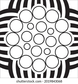 Abstract Floral Rangoli Design Vector 