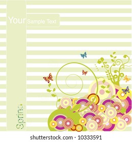 Abstract Floral Retro Background