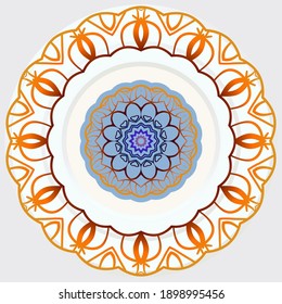 Abstract Floral rosette. Vector illustration.