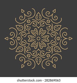 abstract floral round pattern