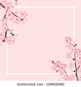 Abstract Floral Sakura Flower Japanese Natural Background Vector Illustration EPS10