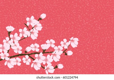 Abstract Floral Sakura Flower Japanese Natural Background Vector Illustration EPS10