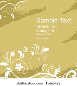 abstract floral with sample text vector wallpaper