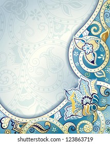 Abstract Floral Scroll