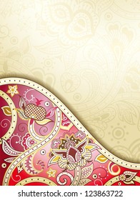 Abstract Floral Scroll