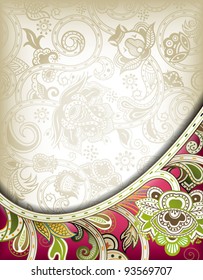 Abstract Floral Scroll