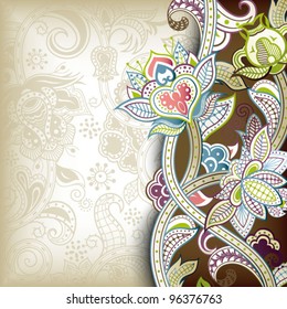 Rolagem Floral Abstrata