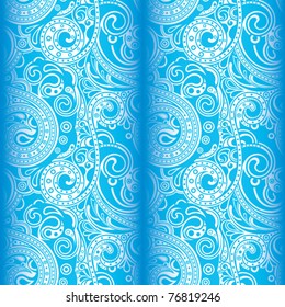 Abstract Floral Scroll Pattern