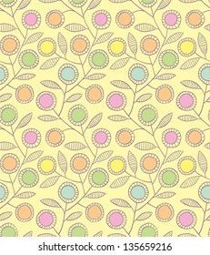 Abstract floral seamless background