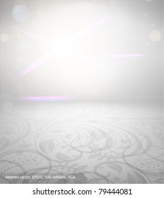 Abstract floral seamless background with free place. eps 10