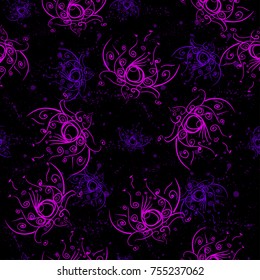 Abstract Floral seamless background pattern with flowers for the girl textiles.