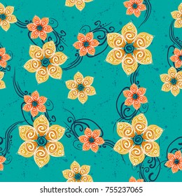 Abstract Floral seamless background pattern with flowers for the girl textiles.
