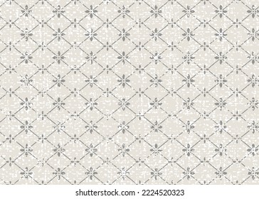 abstract floral seamless blue pattern with flowers, netting and leaves,Decorative pattern for the background, tile and textiles. It is assembled from modular parts. Vector. Seamless.