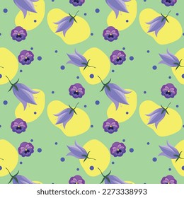 Abstrakter floraler, nahtloser bunter Musterhintergrund. Perfekt für Textilien, Bekleidung, Tapeten usw.. Cute Muster in kleinen Blumen. Kleine bunter Blumen. Nahtloses Wiese-Muster