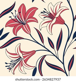 abstrato floral sem emenda design bold pinceladas