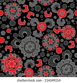 Abstract floral seamless pattern