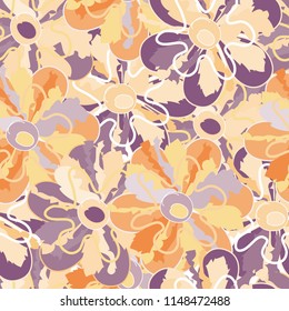 Abstract floral seamless pattern