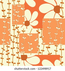 Abstract floral seamless pattern