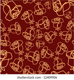 Abstract floral seamless pattern