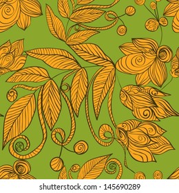 Abstract floral seamless pattern 