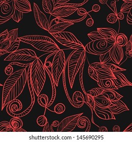 Abstract floral seamless pattern 