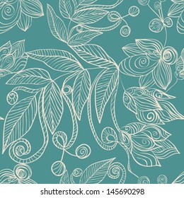 Abstract floral seamless pattern 