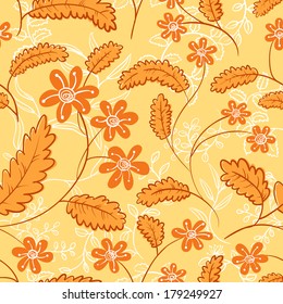 Abstract floral seamless pattern