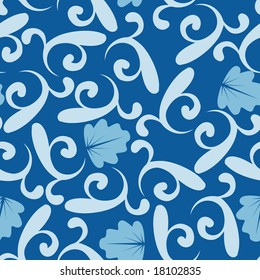 Abstract floral seamless pattern