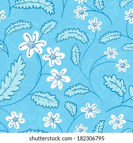 Abstract floral seamless pattern