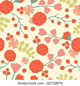Abstract Floral Seamless pattern. 