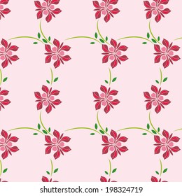 Abstract floral seamless pattern