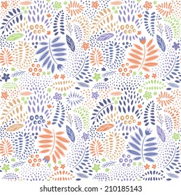 Abstract floral seamless pattern 