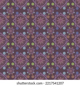 Abstract and floral seamless pattern 
