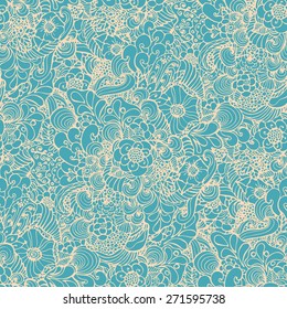 Abstract floral seamless pattern