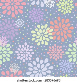 Abstract floral seamless pattern 