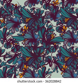 Abstract floral seamless pattern. 